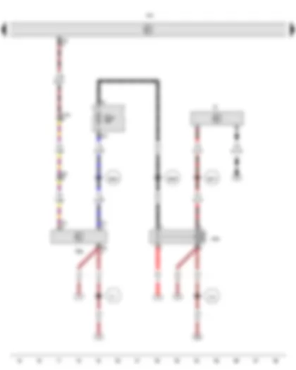 Wiring Diagram  VW AMAROK 2012 - Ignition/starter switch - High-pressure sender - Air conditioning system control unit - Terminal 15 voltage supply relay - Fuse 42 on fuse holder C