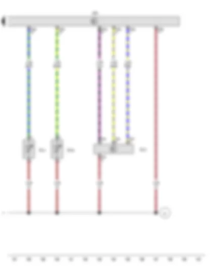 Wiring Diagram  VW AMAROK 2011 - Sunlight penetration photosensor - Left vent temperature sender - Right vent temperature sender - Climatronic control unit