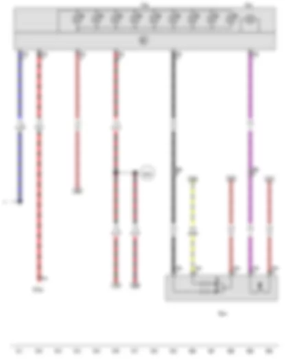 Wiring Diagram  VW AMAROK 2010 - Load area illumination switch - High-level brake light bulb - Load area illumination bulb