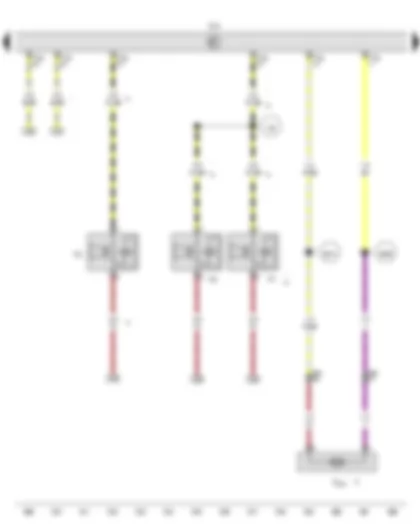 Wiring Diagram  VW AMAROK 2011 - Fuel tank filler flap central locking actuator - Treble horn
