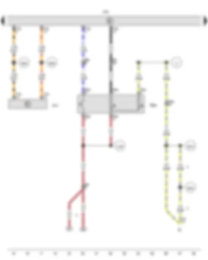 Wiring Diagram  VW AMAROK 2012 - Parking aid button - Parking aid control unit