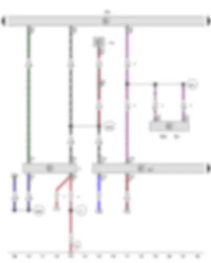 Wiring Diagram  VW AMAROK 2011 - Cruise control system switch - Steering column combination switch - Brake light switch - ABS control unit - Engine control unit