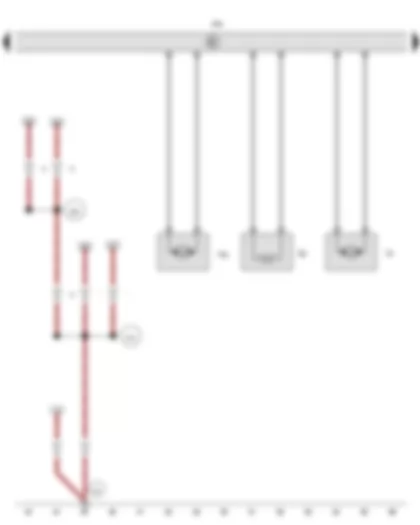 Wiring Diagram  VW AMAROK 2011 - Auxiliary heater control unit - Glow plug for heater - Combustion air blower