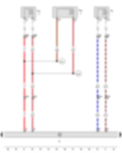 Wiring Diagram  VW AMAROK 2012 - Radio - Rear left loudspeaker - Front left treble loudspeaker - Front left bass loudspeaker