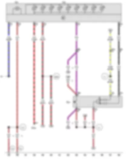 Wiring Diagram  VW AMAROK 2012 - Load area illumination switch - Additional brake light bulb - Load area illumination bulb