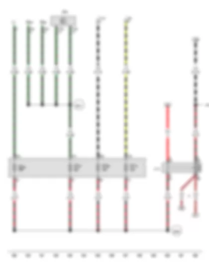 Wiring Diagram  VW AMAROK 2012 - Button for left seat heating - Button for right seat heating - Voltage supply relay 2 - Seat heating control unit - 10-pin connector - Cigarette lighter