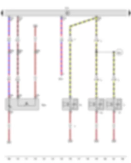 Wiring Diagram  VW AMAROK 2012 - Hazard warning lights button - Treble horn - Bass horn