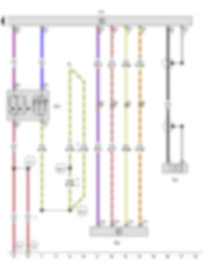 Wiring Diagram  VW AMAROK 2012 - Emergency assistance call button - Telephone controls control unit - Radio/RNS - Telephone microphone