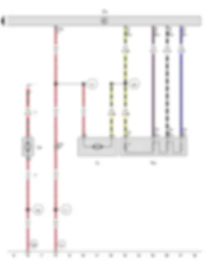 Wiring Diagram  VW AMAROK 2012 - Heater/heat output switch - Terminal 30 voltage supply relay - Fresh air blower series resistor with overheating fuse - Fresh air blower - Circulation pump