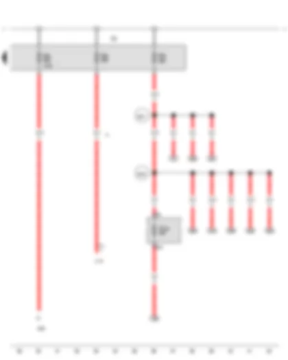 Wiring Diagram  VW AMAROK 2013 - Automatic glow period control unit - Fuse holder A - Fuse 38 on fuse holder C - Radiator fan