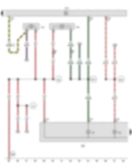 Wiring Diagram  VW AMAROK 2013 - Onboard supply control unit - Right fog light bulb - Front right headlight - Right turn signal repeater bulb