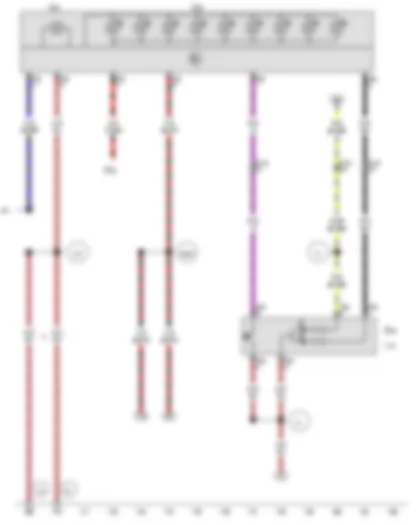 Wiring Diagram  VW AMAROK 2013 - Load area illumination switch - Additional brake light bulb - Load area illumination bulb