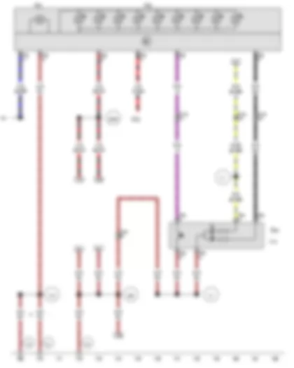 Wiring Diagram  VW AMAROK 2013 - Load area illumination switch - Additional brake light bulb - Load area illumination bulb