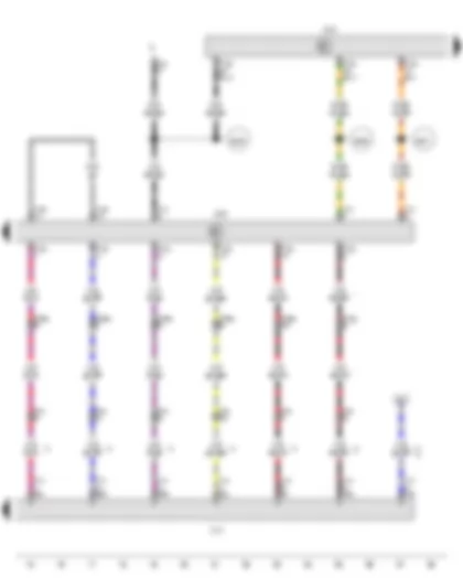 Wiring Diagram  VW AMAROK 2013 - Brake light switch - Trailer detector control unit - Onboard supply control unit - Trailer socket