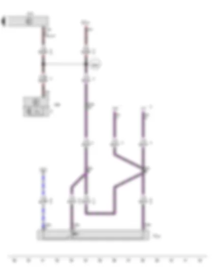 Wiring Diagram  VW AMAROK 2013 - Rear fog light cut-out contact switch - Onboard supply control unit - Rear fog light warning lamp - Rear left fog light bulb