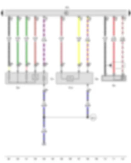 Wiring Diagram  VW AMAROK 2013 - Lambda probe - Knock sensor 1 - Lambda probe after catalytic converter - Engine control unit