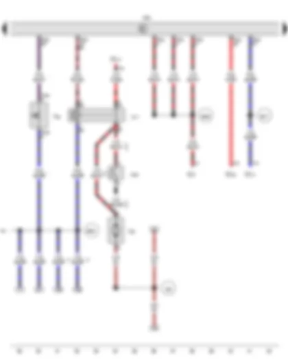 Wiring Diagram  VW AMAROK 2013 - Terminal 30 voltage supply relay - Auxiliary coolant heater relay - Engine control unit - Fuse 4 on fuse holder C - Fuse 10 on fuse holder C - Fuse 15 on fuse holder C - Fuse 23 on fuse holder C