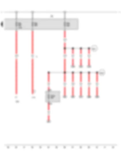 Wiring Diagram  VW AMAROK 2013 - Automatic glow period control unit - Fuse holder A - Fuse 38 on fuse holder C - Radiator fan