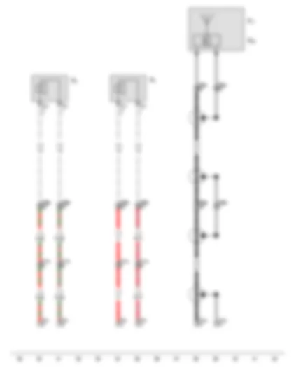 Wiring Diagram  VW AMAROK 2013 - Front left loudspeaker - Front right loudspeaker - Aerial - Aerial amplifier