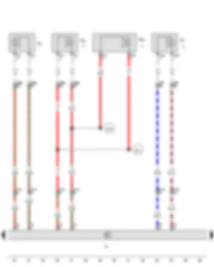 Wiring Diagram  VW AMAROK 2013 - Radio - Front left loudspeaker - Rear left loudspeaker - Front left treble loudspeaker - Front left bass loudspeaker