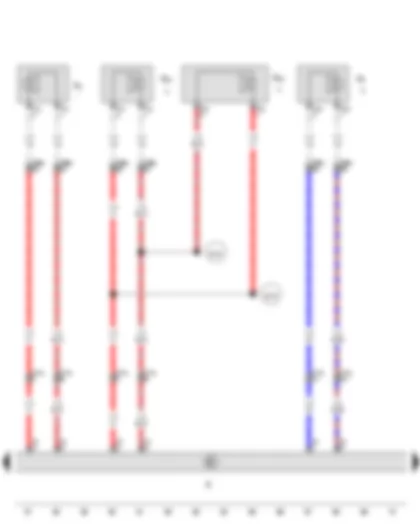 Wiring Diagram  VW AMAROK 2013 - Radio - Front right loudspeaker - Rear right loudspeaker - Front right treble loudspeaker - Front right bass loudspeaker