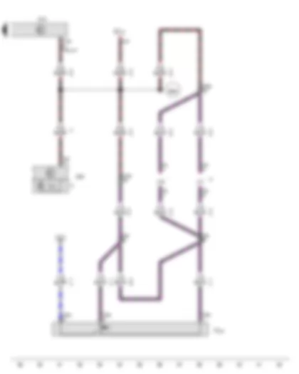 Wiring Diagram  VW AMAROK 2014 - Rear fog light cut-out contact switch - Onboard supply control unit - Rear fog light warning lamp - Rear left fog light bulb