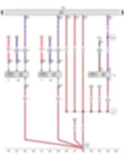 Wiring Diagram  VW AMAROK 2014 - Radiator fan control unit - Engine control unit - Fuse 25 on fuse holder C - Continued coolant circulation pump