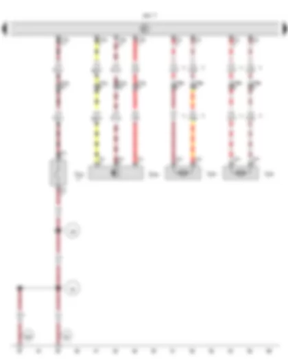 Wiring Diagram  VW AMAROK 2014 - Transfer box inter-axle lock-up switch - Hall sender for transfer box - Transfer box control unit - Transfer box control motor