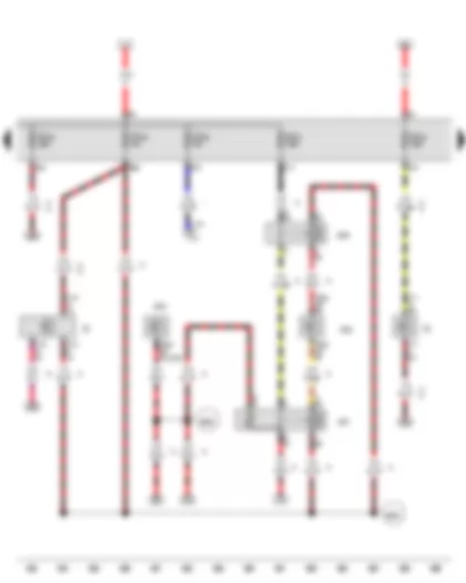 Wiring Diagram  VW AMAROK 2014 - Starter relay 1 - Starter relay 2 - Fuse 44 on fuse holder C - Fuse 49 on fuse holder C - Fuse 50 on fuse holder C - Fuse 51 on fuse holder C