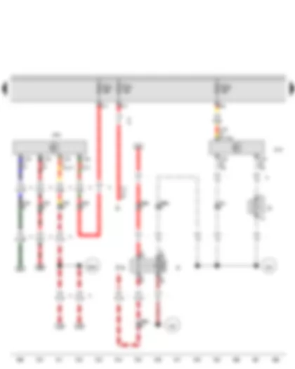 Wiring Diagram  VW AMAROK 2014 - Heated rear window relay - Fuse 61 on fuse holder C - Fuse 62 on fuse holder C