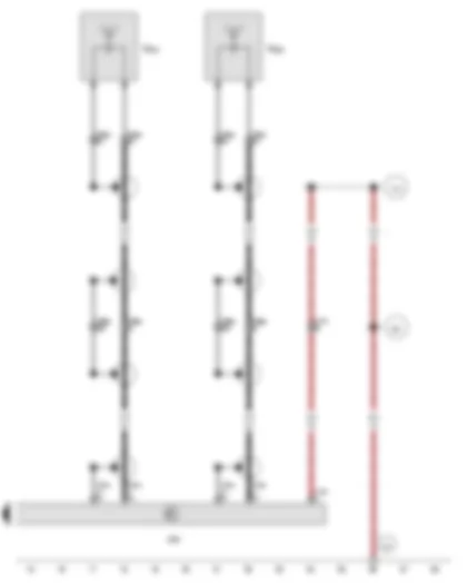 Wiring Diagram  VW AMAROK 2013 - Control unit for vehicle location system - GSM aerial - GPS aerial 2