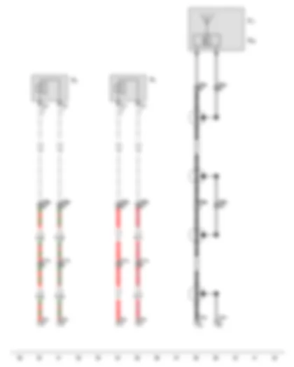 Wiring Diagram  VW AMAROK 2015 - Front left loudspeaker - Front right loudspeaker - Aerial - Aerial amplifier