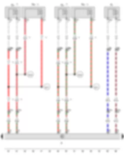 Wiring Diagram  VW AMAROK 2016 - Radio - Rear left loudspeaker - Front left treble loudspeaker - Front left bass loudspeaker