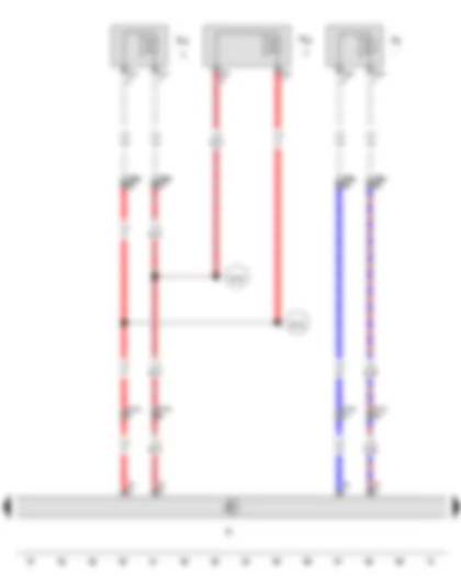 Wiring Diagram  VW AMAROK 2016 - Radio - Rear right loudspeaker - Front right treble loudspeaker - Front right bass loudspeaker