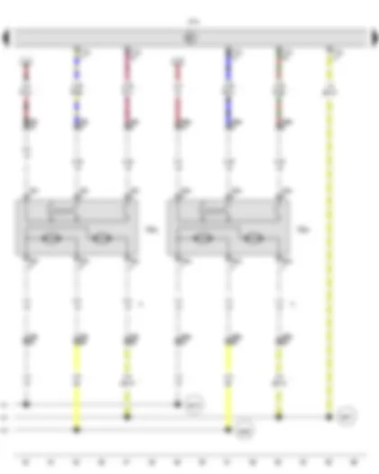 Wiring Diagram  VW AMAROK 2014 - Onboard supply control unit - Rear left door lock unit - Rear right door lock unit