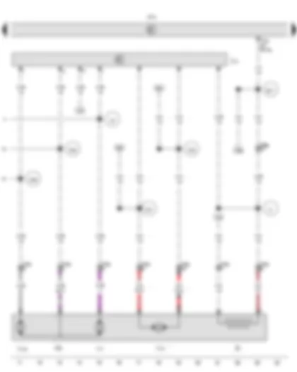 Wiring Diagram  VW AMAROK 2014 - Suppression filter - Onboard supply control unit - Driver side exterior mirror