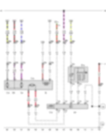 Wiring Diagram  VW AMAROK 2014 - Front passenger side window regulator button - Front passenger door control unit - Fuse 14 on fuse holder C - Front passenger side exterior mirror - Front passenger side window regulator motor