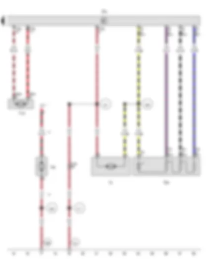 Wiring Diagram  VW AMAROK 2014 - Heater/heat output switch - Terminal 30 voltage supply relay - Fresh air blower series resistor with overheating fuse - Fresh air blower - Circulation pump - Fresh air and air recirculation flap control motor