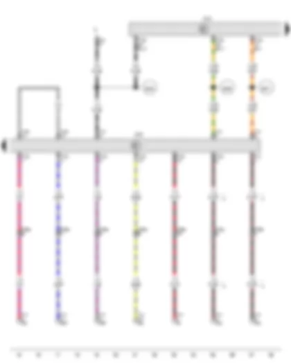 Wiring Diagram  VW AMAROK 2015 - Brake light switch - Trailer detector control unit - Onboard supply control unit