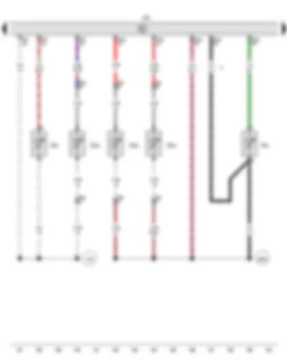 Wiring Diagram  VW AMAROK 2014 - Coolant temperature sender - Radiator outlet coolant temperature sender - Exhaust gas temperature sender 1 - Exhaust gas temperature sender 3 - Exhaust gas temperature sender 4 - Engine control unit