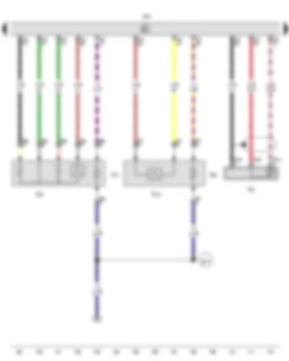 Wiring Diagram  VW AMAROK 2015 - Lambda probe - Knock sensor 1 - Lambda probe after catalytic converter - Engine control unit
