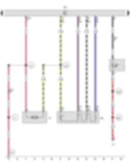 Wiring Diagram  VW AMAROK 2015 - Heater/heat output switch - Current supply relay - Fresh air blower series resistor with overheating fuse - Fresh air blower fuse 1 - Fresh air blower