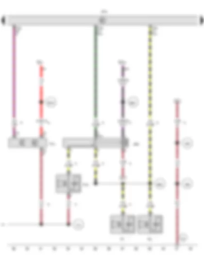 Wiring Diagram  VW AMAROK 2015 - Alarm horn - Alarm system relay 1 - Onboard supply control unit