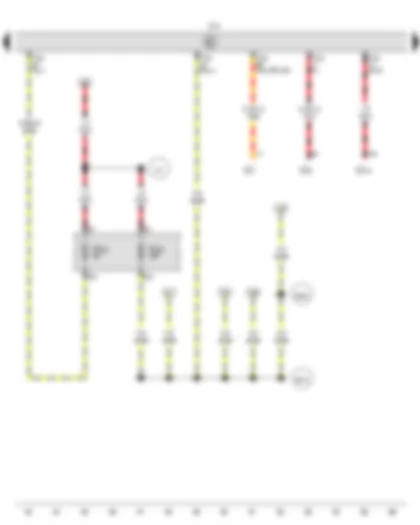 Wiring Diagram  VW AMAROK 2016 - Onboard supply control unit - Fuse 20 on fuse holder C - Fuse 22 on fuse holder C