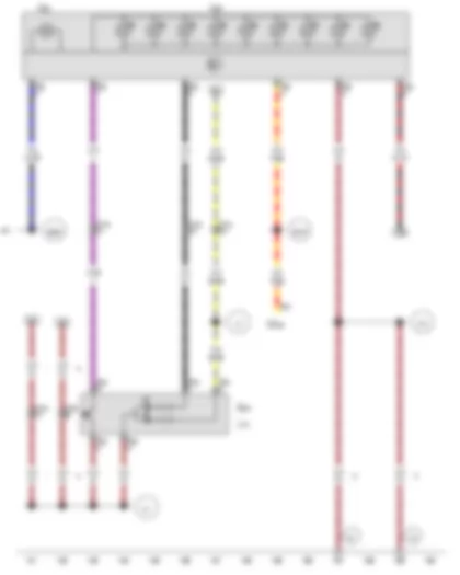 Wiring Diagram  VW AMAROK 2015 - Load area illumination switch - High-level brake light bulb - Load area illumination bulb