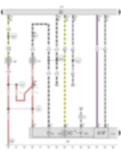 Wiring Diagram  VW AMAROK 2015 - Onboard supply control unit - Left gas discharge (xenon) bulb - Left fog light bulb - Front left headlight - Left turn signal repeater bulb
