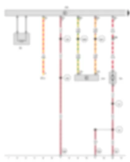 Wiring Diagram  VW AMAROK 2016 - Auxiliary heater control unit - Onboard supply control unit - Glow plug for heater - Fuse 15 on fuse holder C - Metering pump