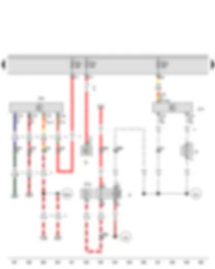 Wiring Diagram  VW AMAROK 2015 - Heated rear window relay - Fuse 61 on fuse holder C - Fuse 62 on fuse holder C