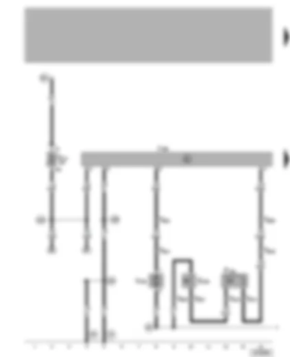 Wiring Diagram  VW BORA VARIANT 2005 - Tailgate/bootlid remote release control unit - tailgate/bootlid release motor - tailgate/bootlid handle release button - contact switch in lock cylinder for tailgate/bootlid
