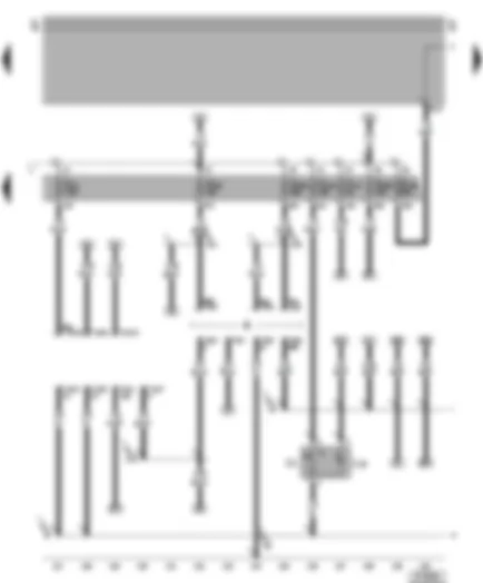 Wiring Diagram  VW BORA VARIANT 2000 - Self-diagnosis connection - connection for radio - cigarette lighter